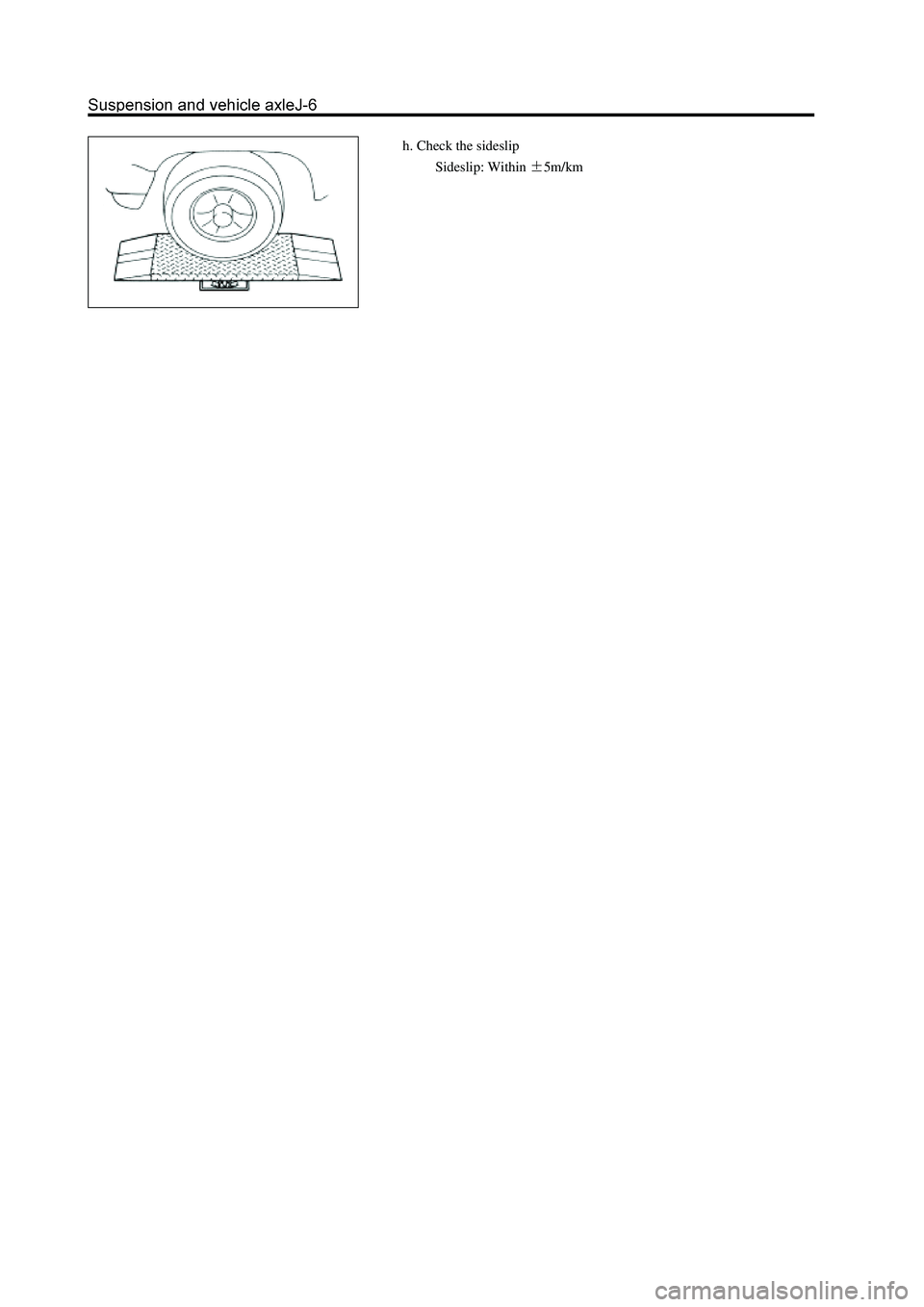 GREAT WALL HOVER 2006  Service Repair Manual h. Check the sideslip
Sideslip: Within 
5m/km 