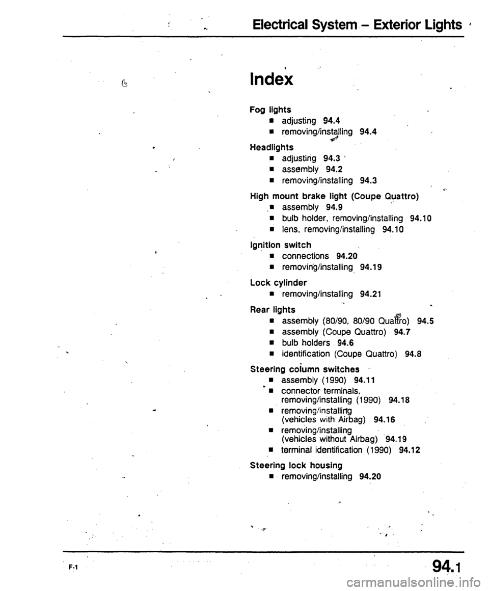 AUDI 80 90 COUPE 1988  Service Repair Manual 