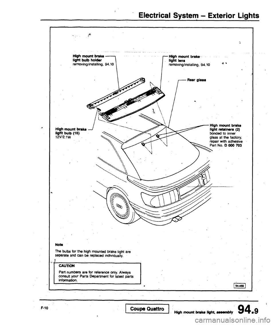 AUDI 80 90 COUPE 1988  Service Repair Manual 