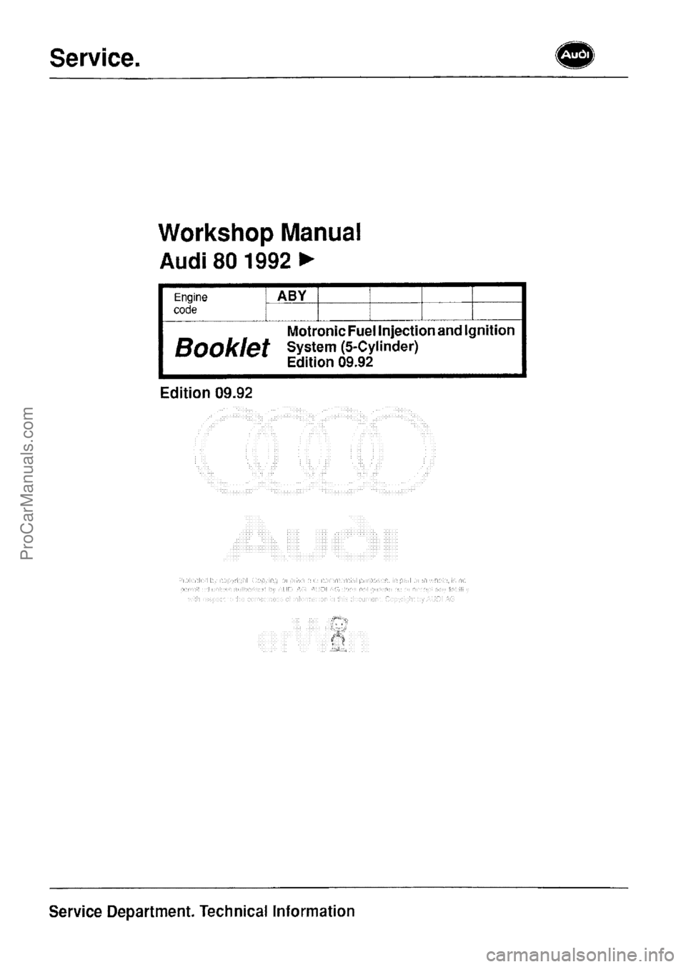 AUDI 80 1992  Workshop Manual ProCarManuals.com 