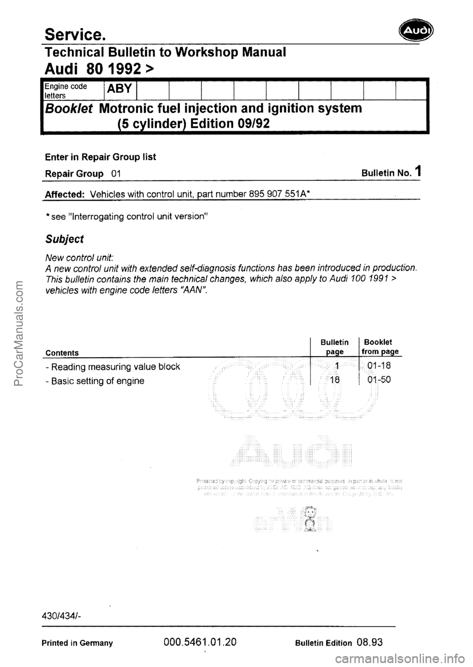 AUDI 80 1992 Workshop Manual ProCarManuals.com AUDI 80 1992 Workshop Manual ProCarManuals.com