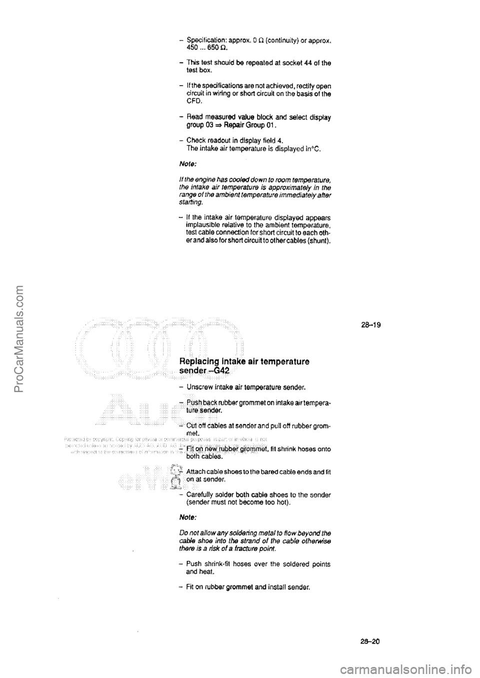 AUDI 80 1992 Owners Manual ProCarManuals.com AUDI 80 1992 Owners Manual ProCarManuals.com