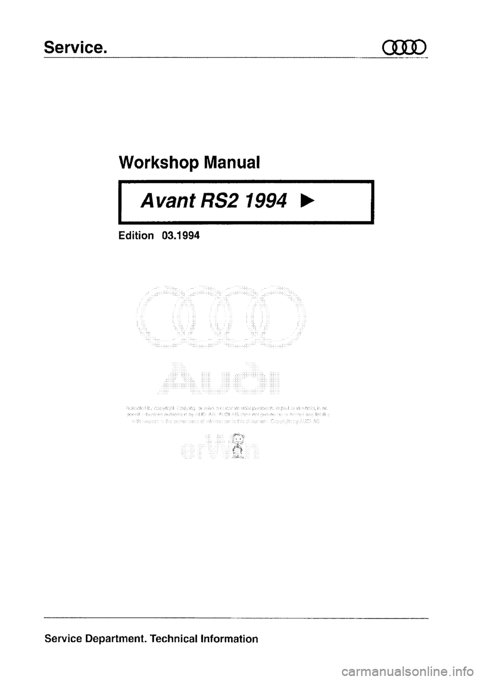 AUDI RS2 1994  Workshop Manual 