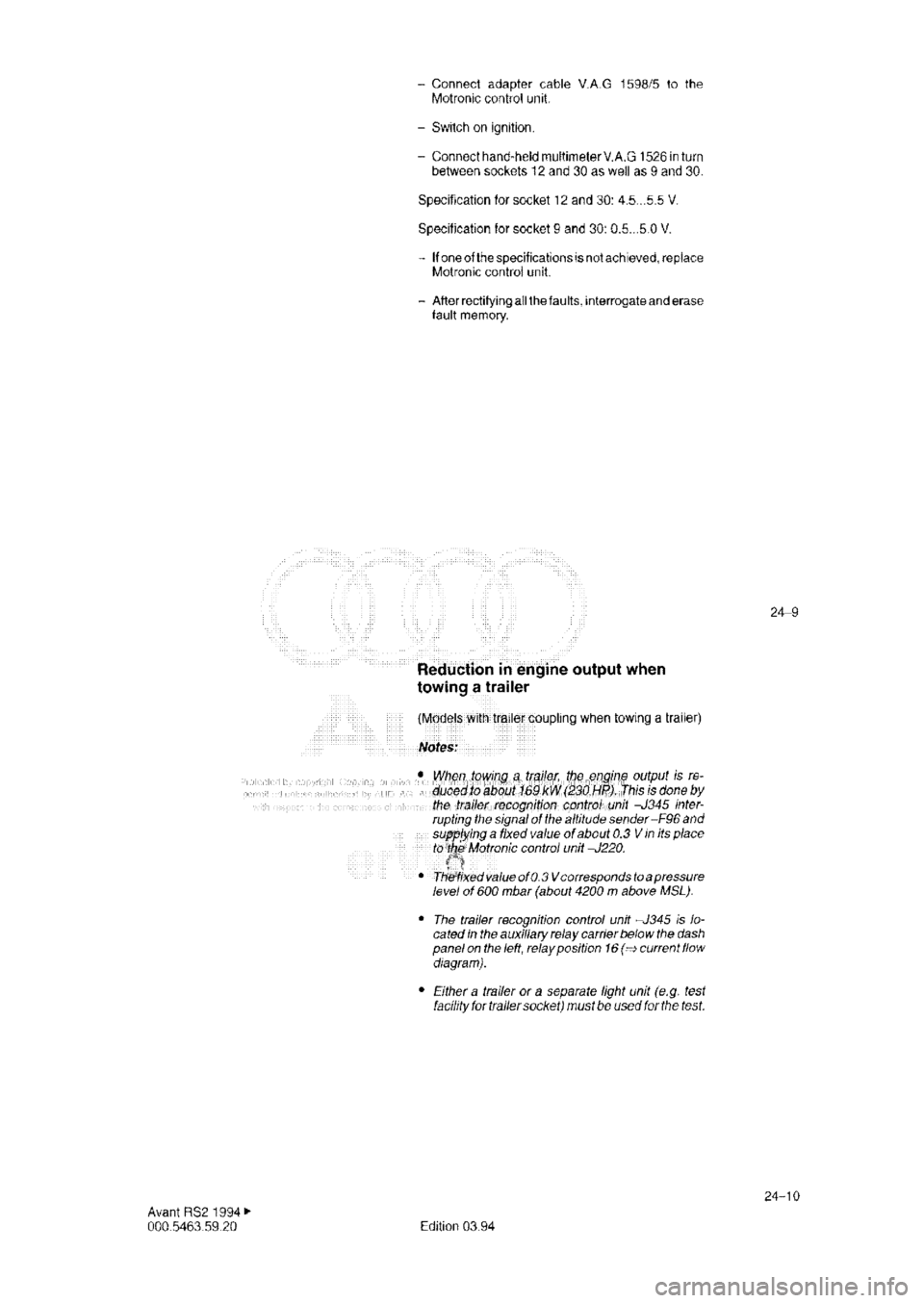 AUDI RS2 1994 Service Manual 