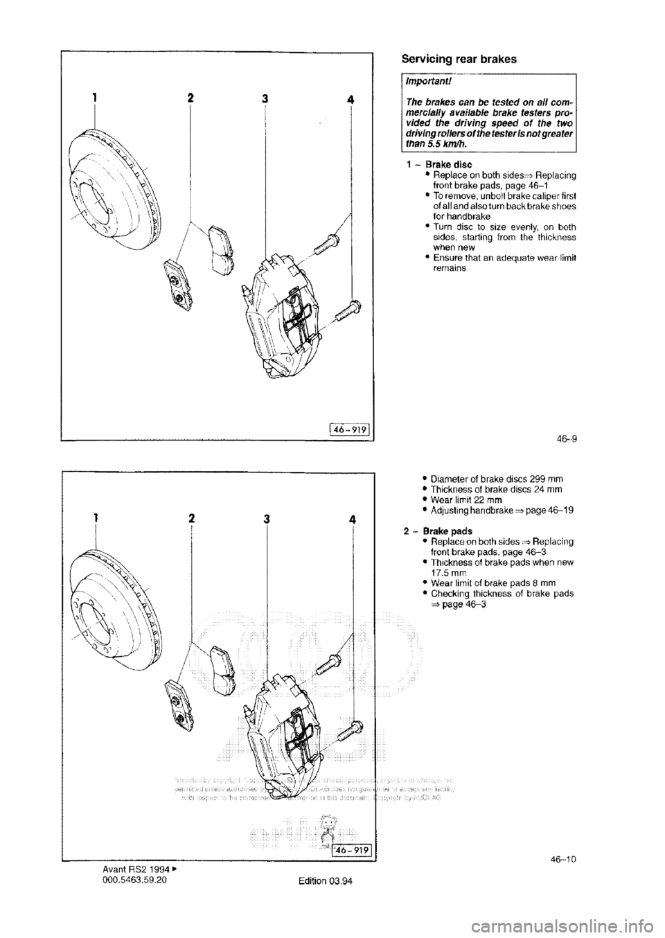 AUDI RS2 1994 Manual PDF 