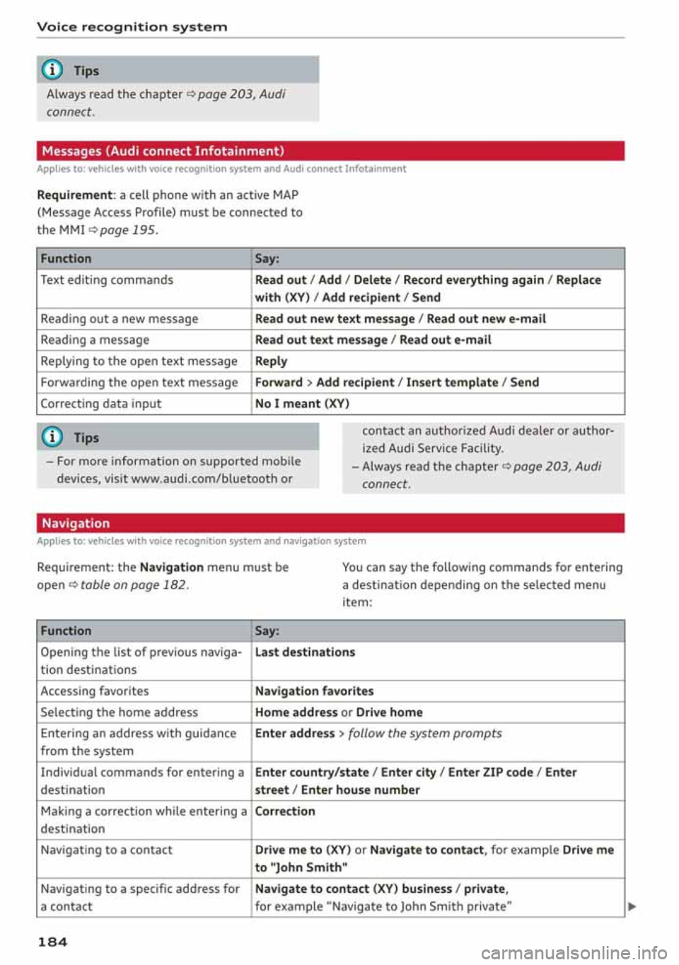 AUDI A3 SEDAN 2019  Owners Manual 