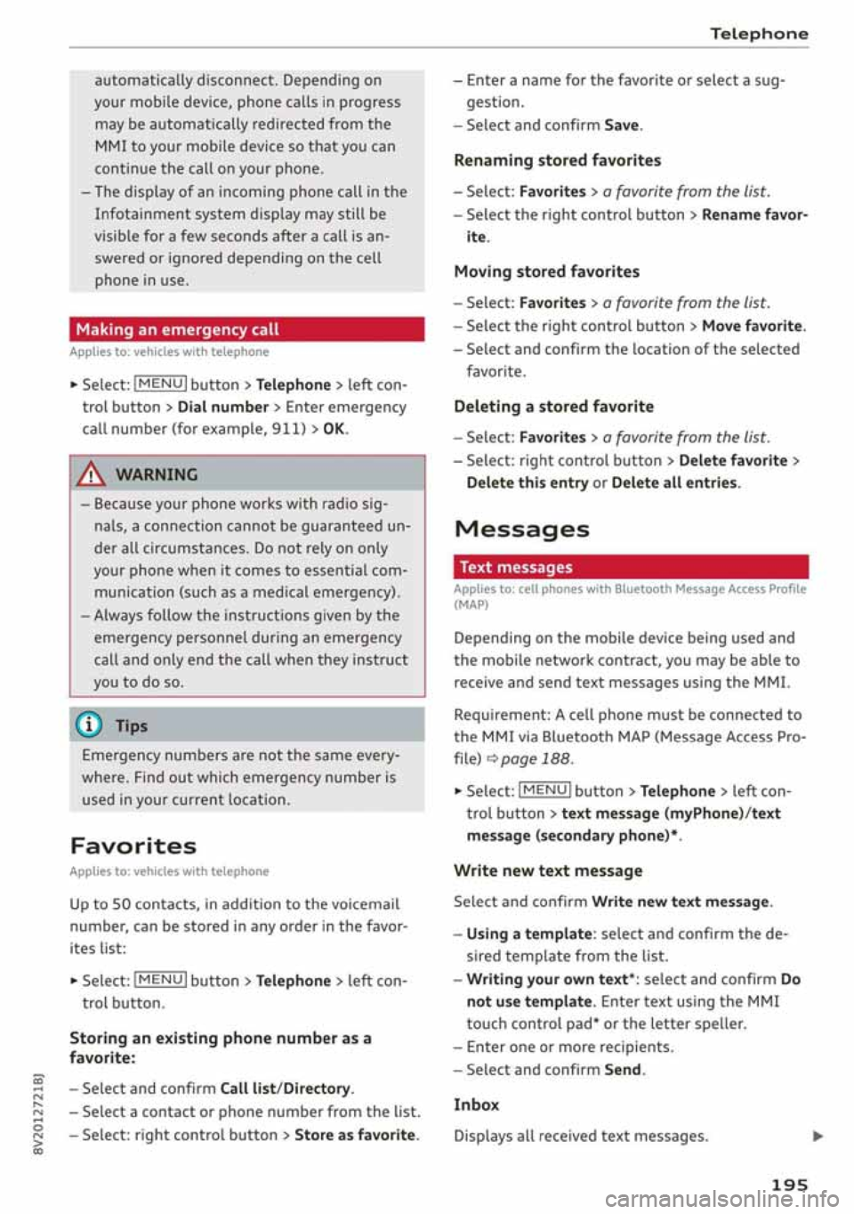 AUDI A3 SEDAN 2019  Owners Manual 