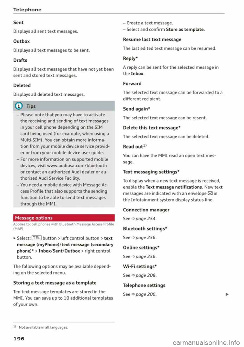 AUDI A3 SEDAN 2019  Owners Manual 
