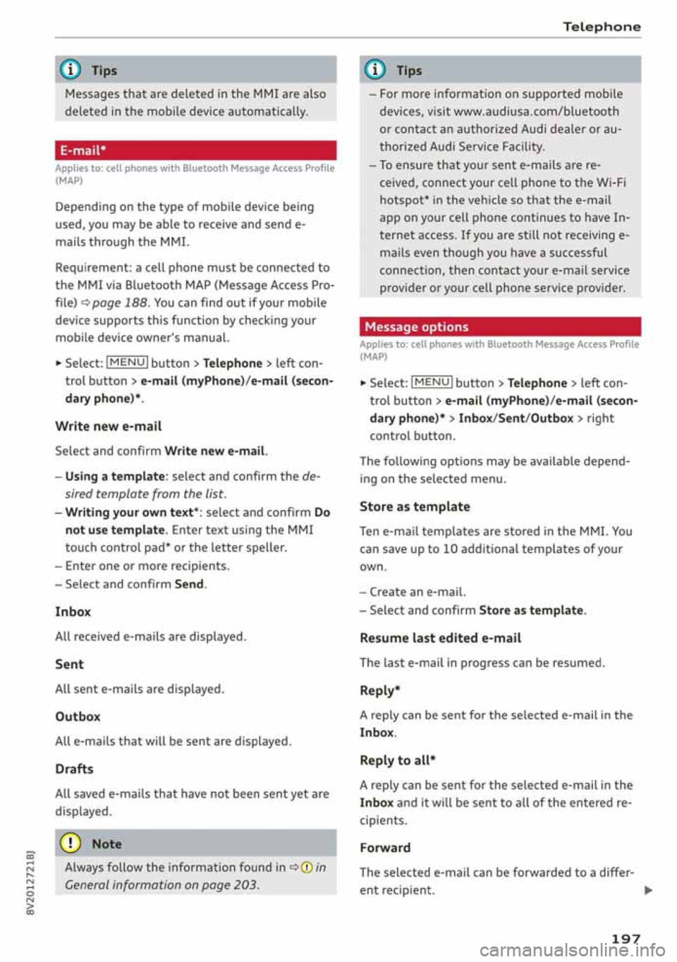 AUDI A3 SEDAN 2019  Owners Manual 