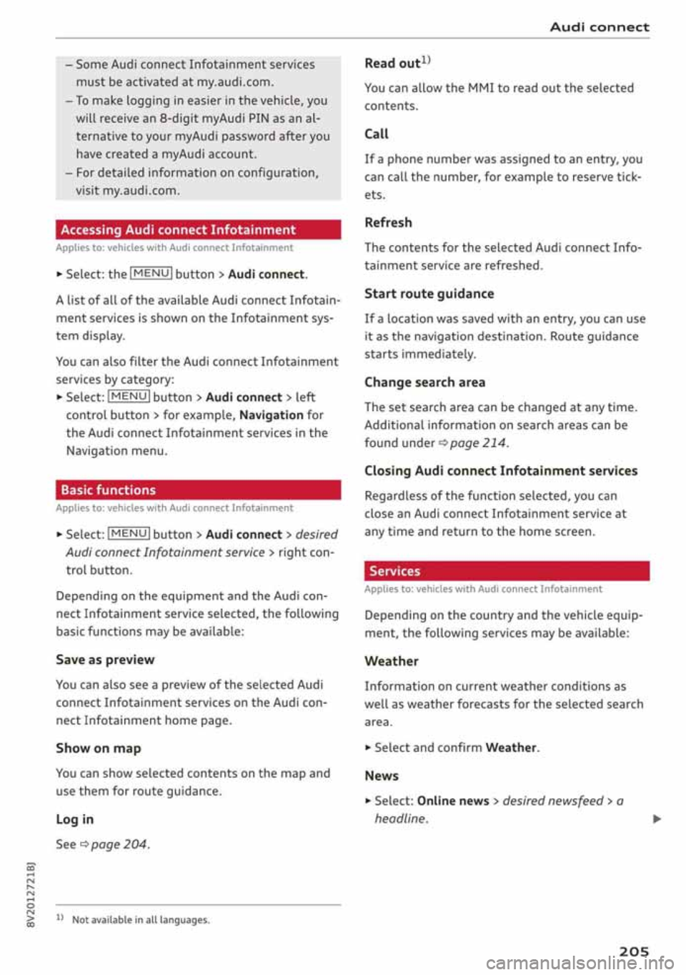 AUDI A3 SEDAN 2019  Owners Manual 