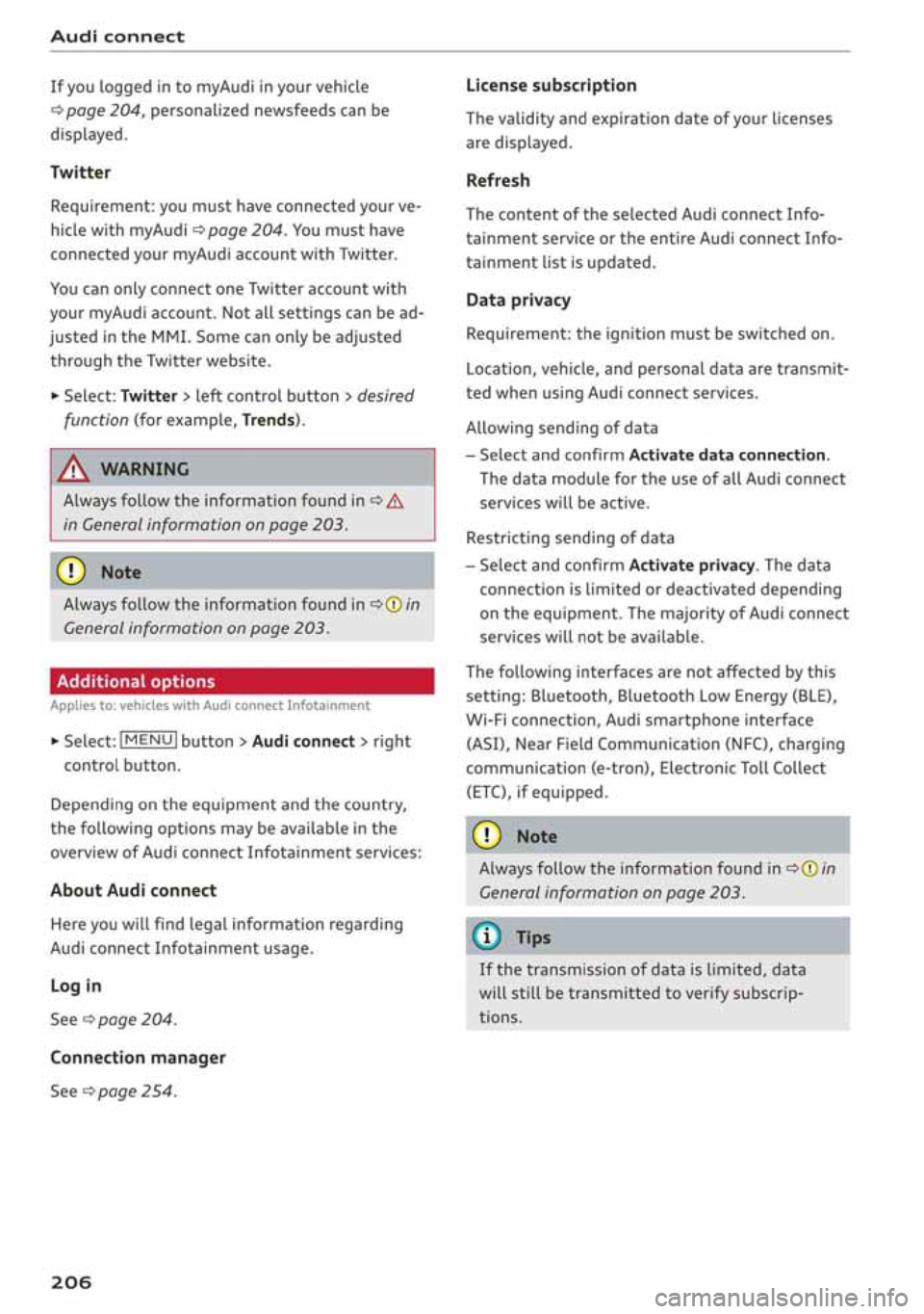 AUDI A3 SEDAN 2019  Owners Manual 