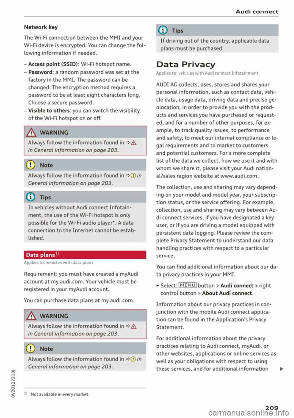 AUDI A3 SEDAN 2019  Owners Manual 