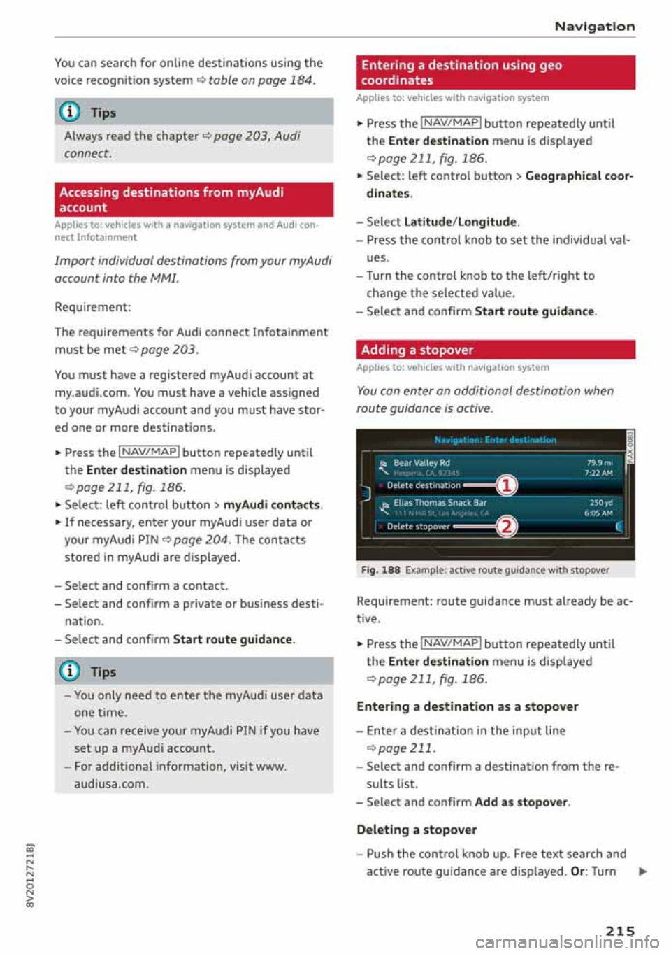 AUDI A3 SEDAN 2019  Owners Manual 