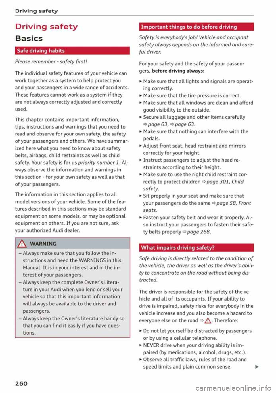 AUDI A3 SEDAN 2019  Owners Manual 