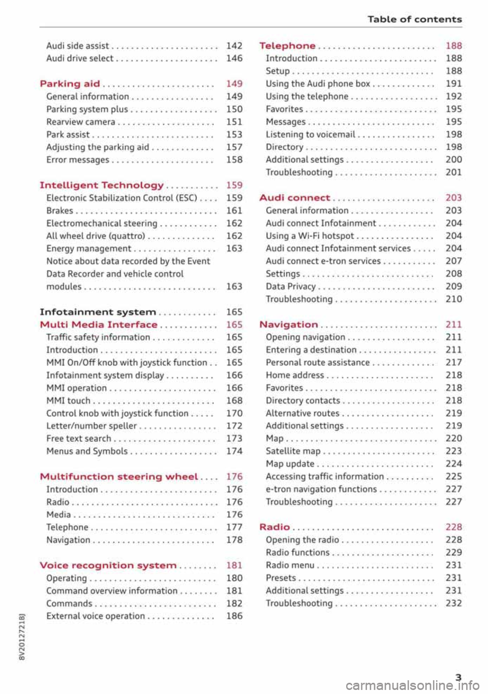 AUDI A3 SEDAN 2019  Owners Manual 