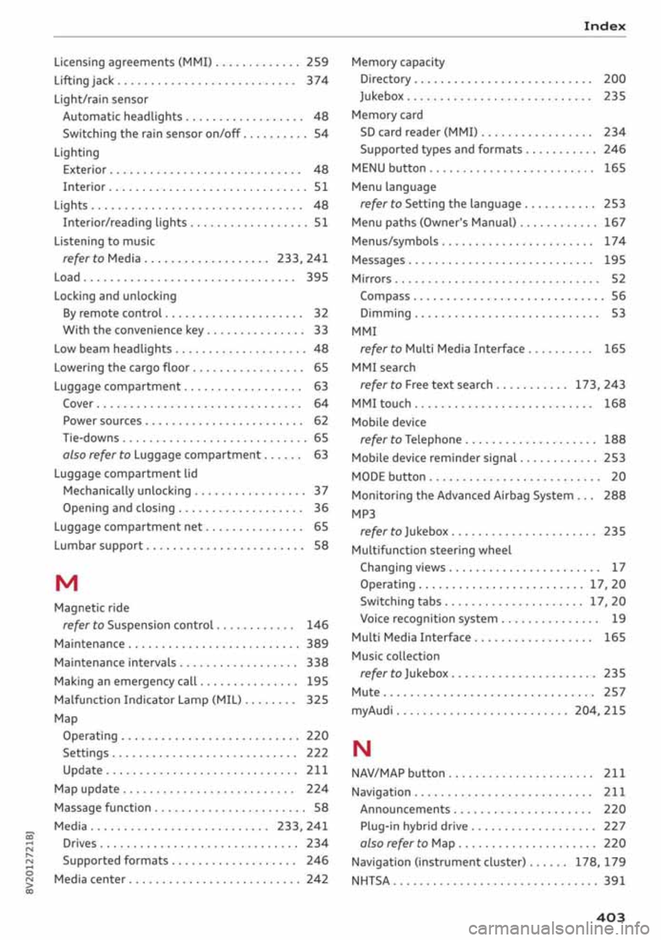 AUDI A3 SEDAN 2019  Owners Manual 