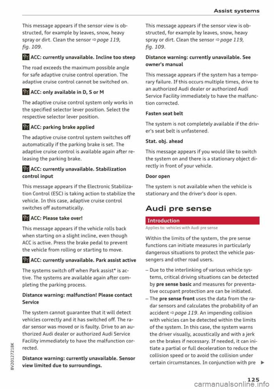 AUDI A3 SEDAN 2020 Owners Manual AUDI A3 SEDAN 2020 Owners Manual