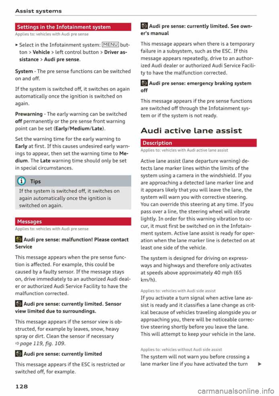 AUDI A3 SEDAN 2020 Owners Manual AUDI A3 SEDAN 2020 Owners Manual