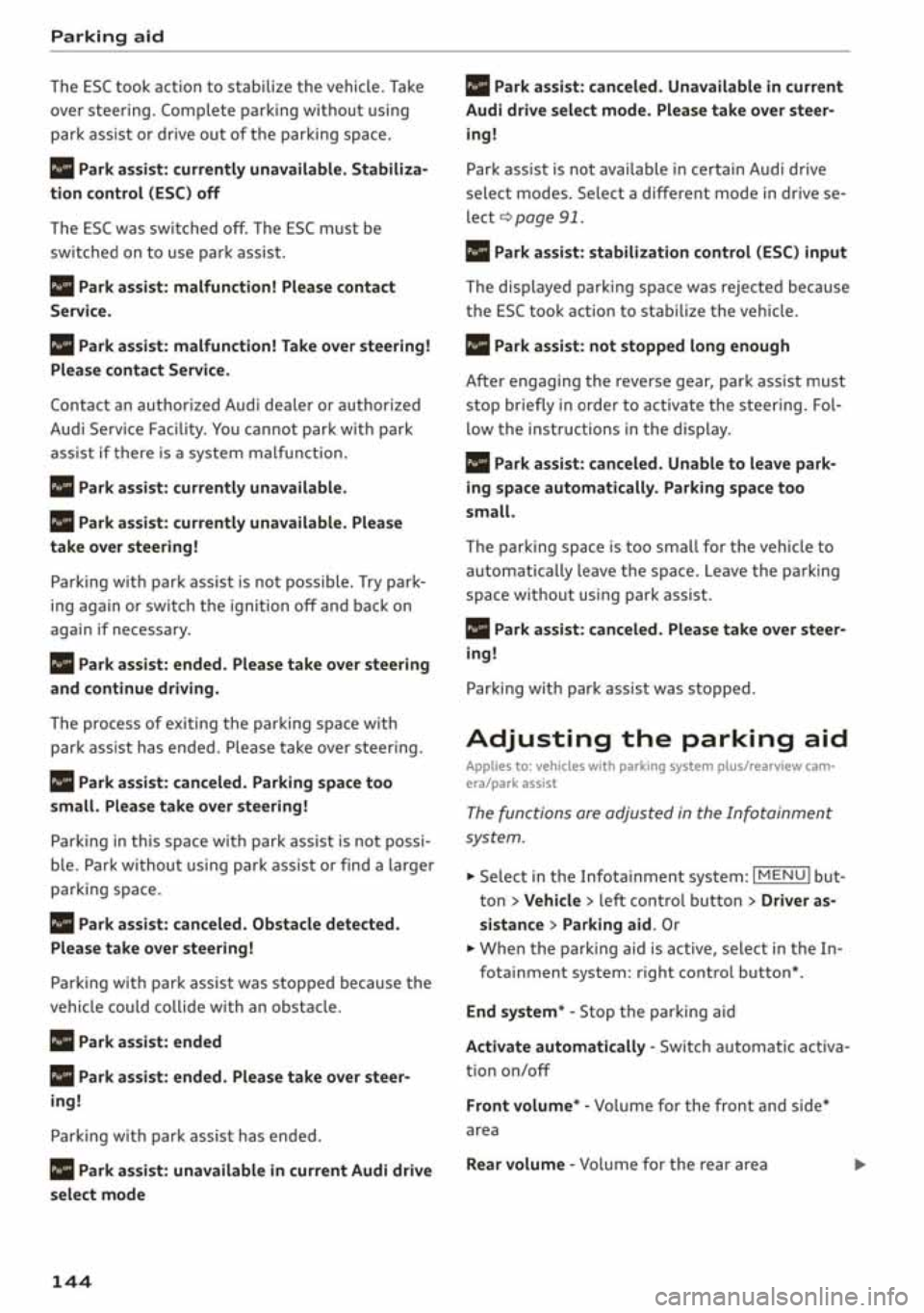 AUDI A3 SEDAN 2020 Owners Manual AUDI A3 SEDAN 2020 Owners Manual