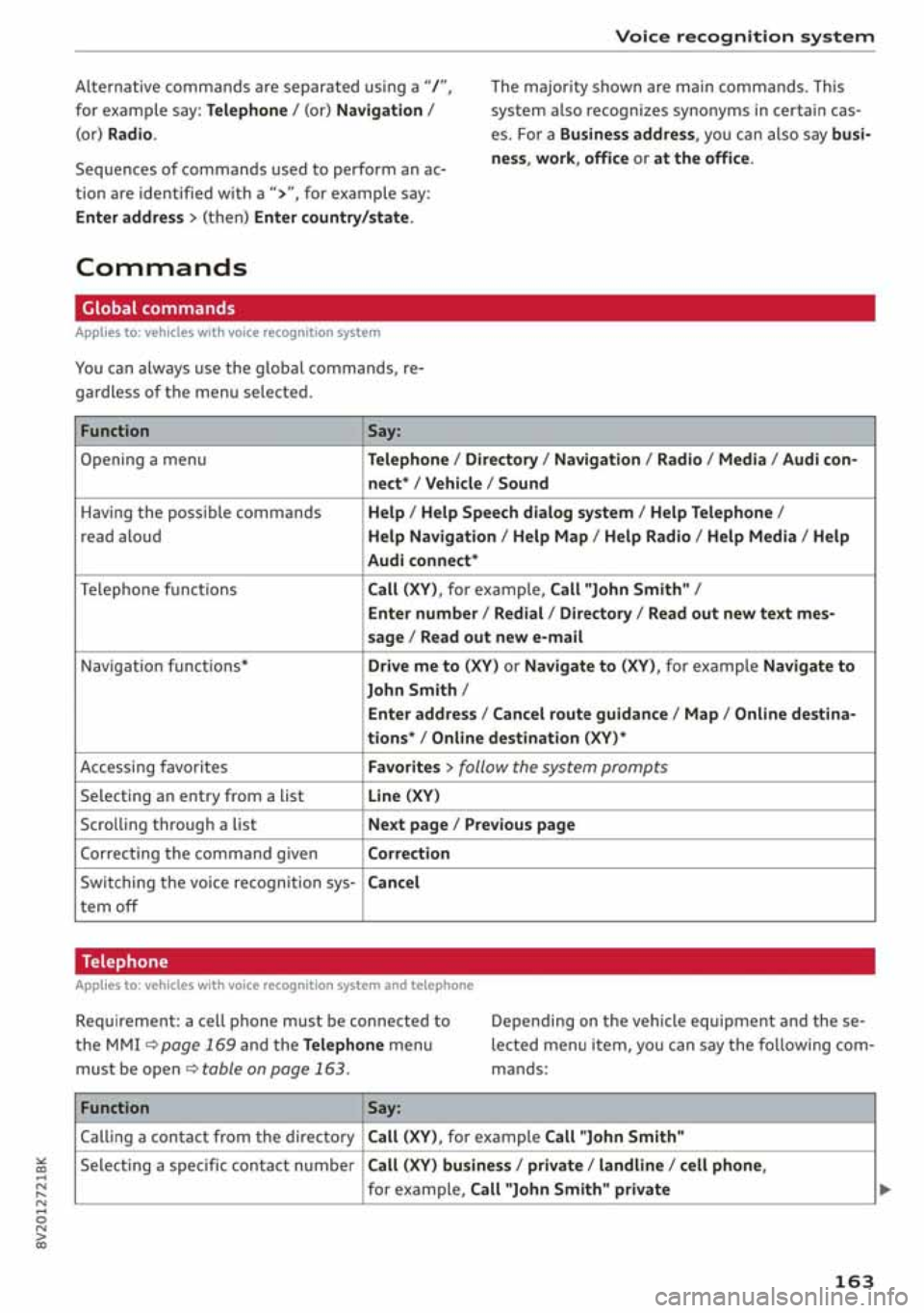 AUDI A3 SEDAN 2020 Owners Manual AUDI A3 SEDAN 2020 Owners Manual