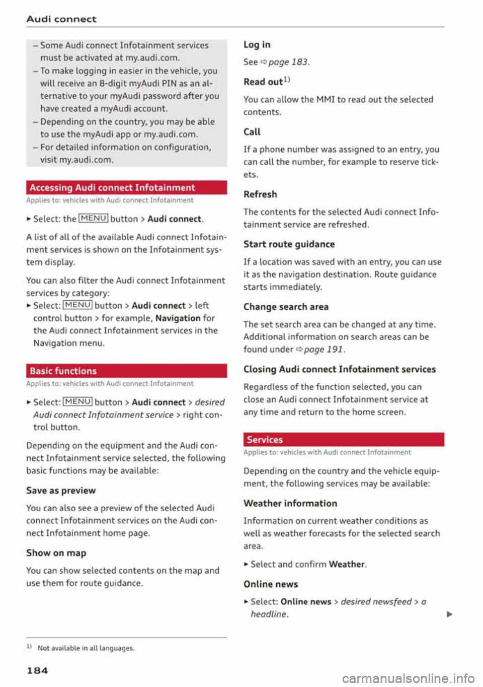AUDI A3 SEDAN 2020 Owners Manual AUDI A3 SEDAN 2020 Owners Manual