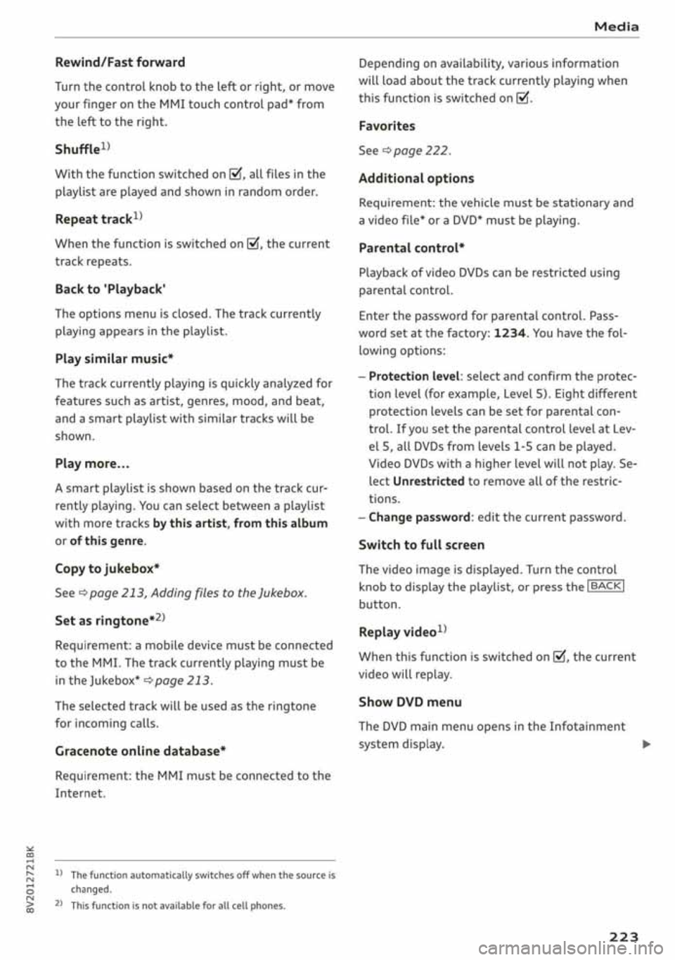 AUDI A3 SEDAN 2020 Owners Manual AUDI A3 SEDAN 2020 Owners Manual