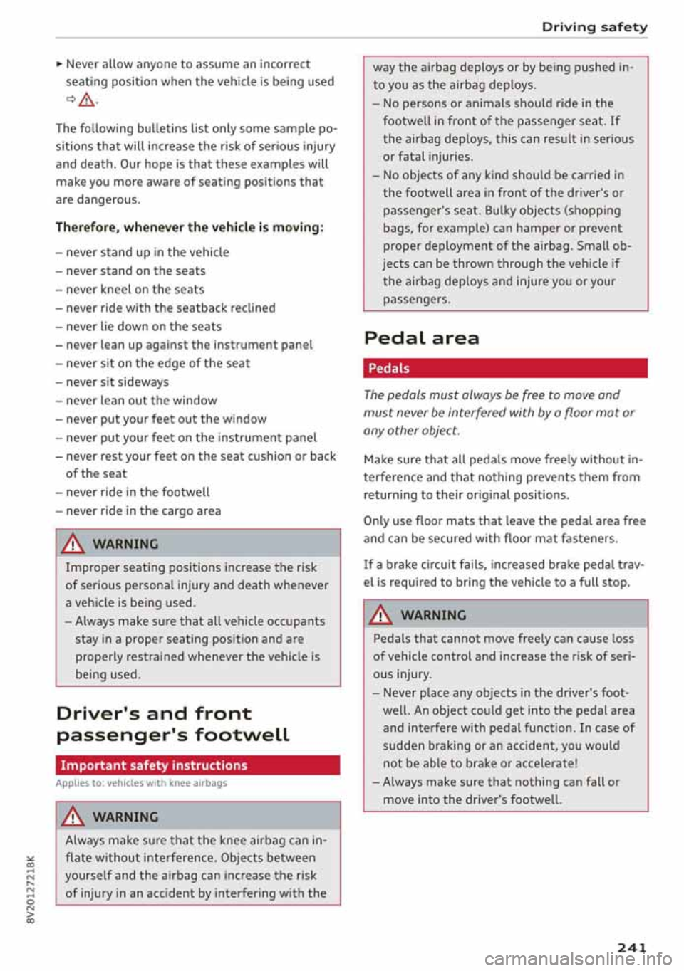 AUDI A3 SEDAN 2020 Owners Manual AUDI A3 SEDAN 2020 Owners Manual