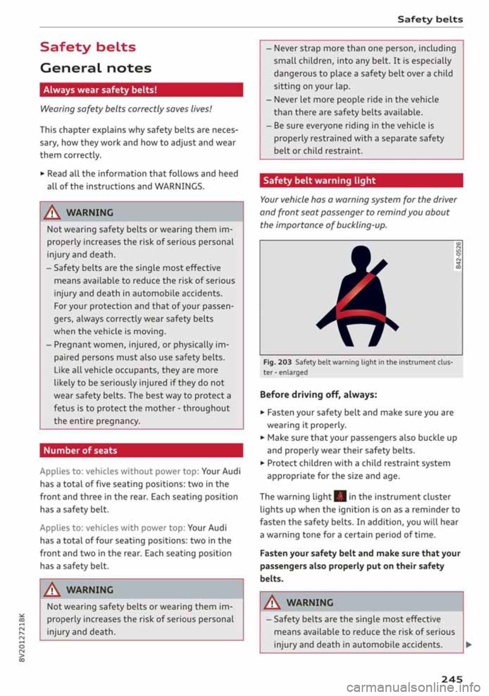 AUDI A3 SEDAN 2020 Owners Manual AUDI A3 SEDAN 2020 Owners Manual