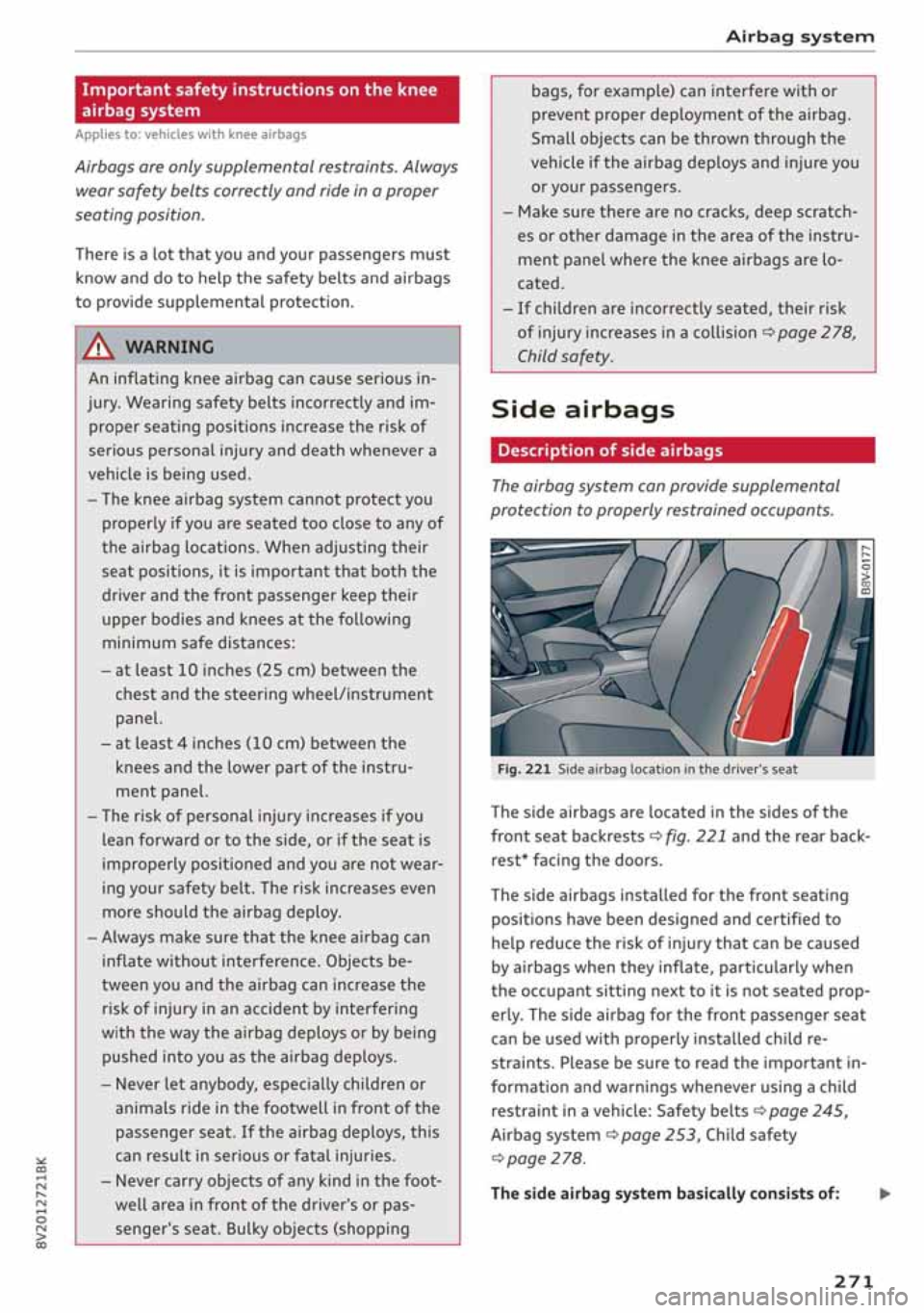 AUDI A3 SEDAN 2020 Owners Manual AUDI A3 SEDAN 2020 Owners Manual