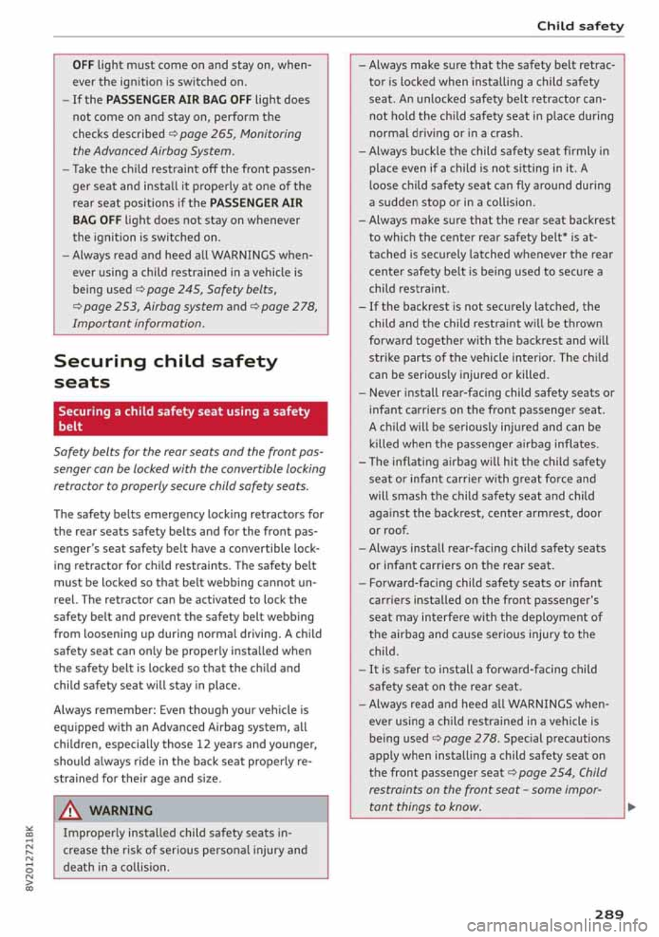 AUDI A3 SEDAN 2020 Owners Manual AUDI A3 SEDAN 2020 Owners Manual
