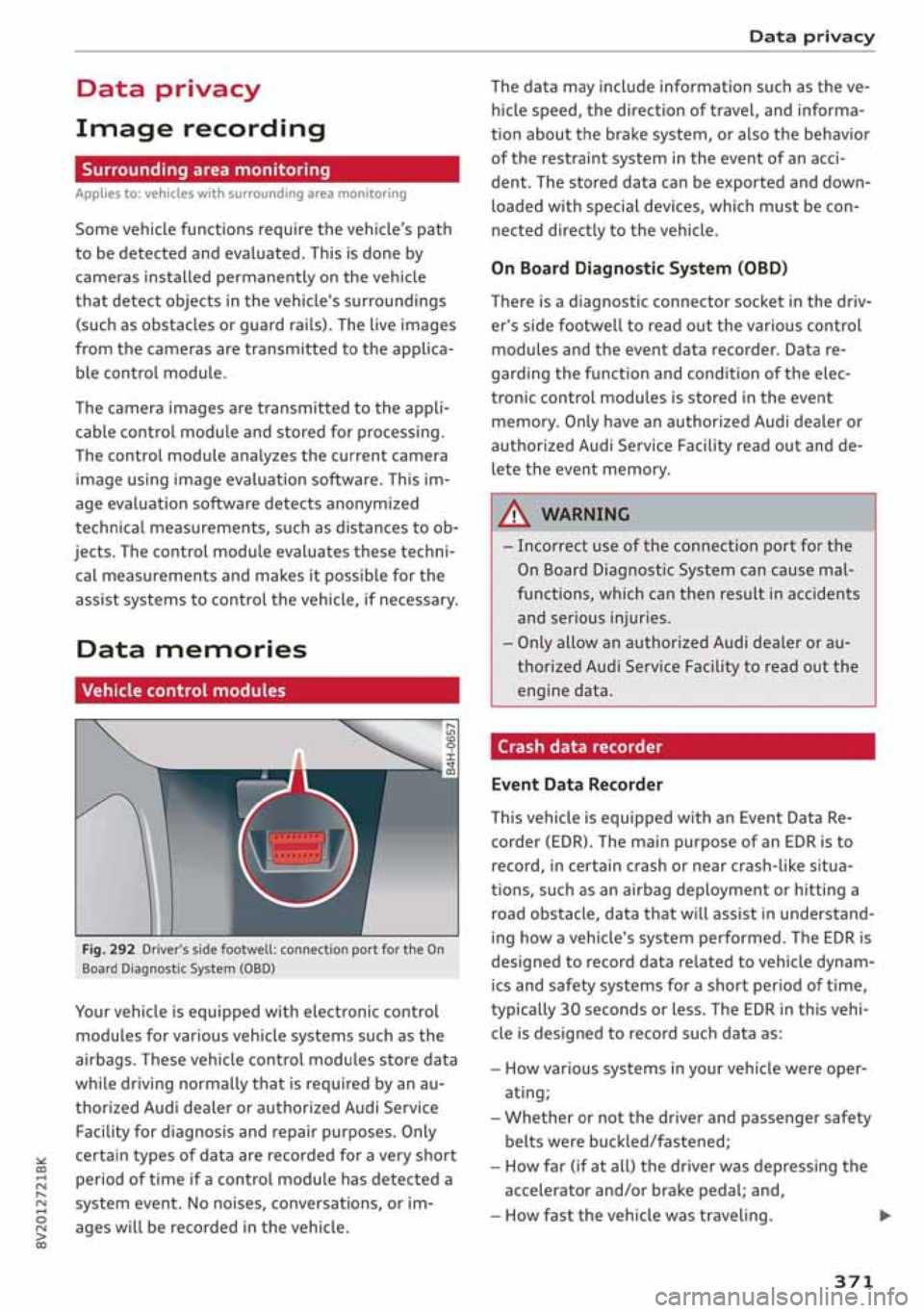 AUDI A3 SEDAN 2020 Owners Manual AUDI A3 SEDAN 2020 Owners Manual