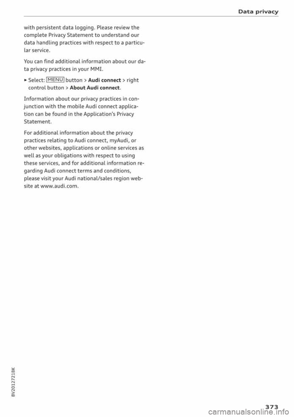 AUDI A3 SEDAN 2020 Owners Manual AUDI A3 SEDAN 2020 Owners Manual