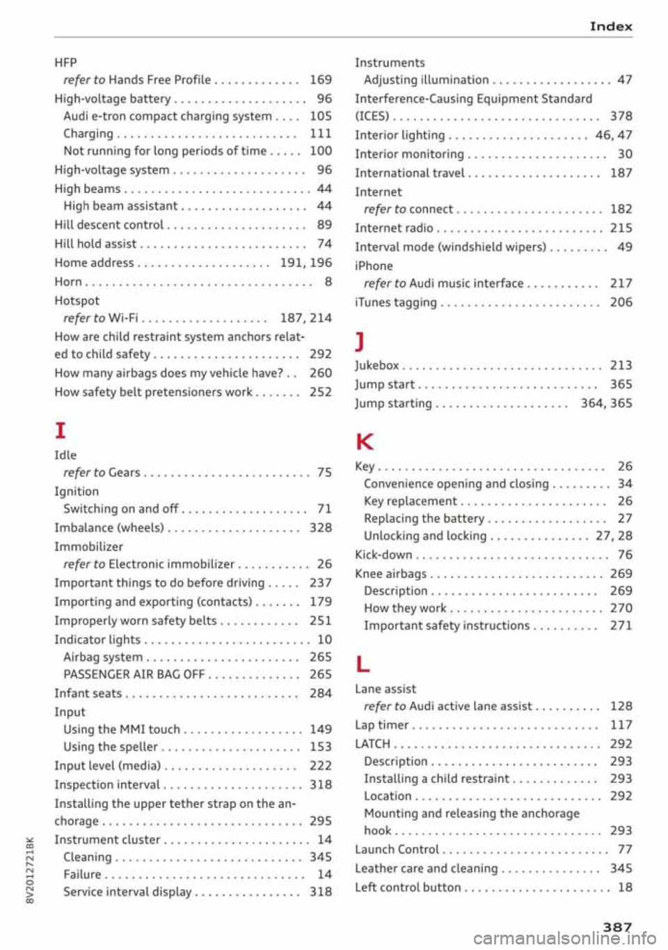 AUDI A3 SEDAN 2020 Owners Manual AUDI A3 SEDAN 2020 Owners Manual