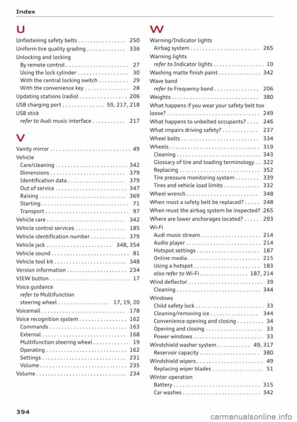 AUDI A3 SEDAN 2020 Owners Manual AUDI A3 SEDAN 2020 Owners Manual