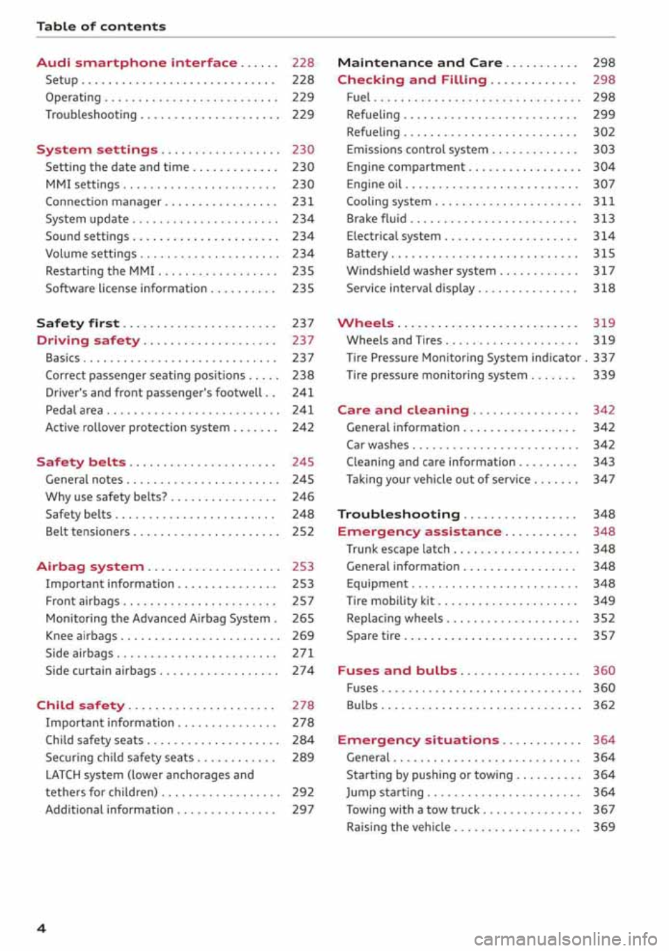 AUDI A3 SEDAN 2020 Owners Manual AUDI A3 SEDAN 2020 Owners Manual