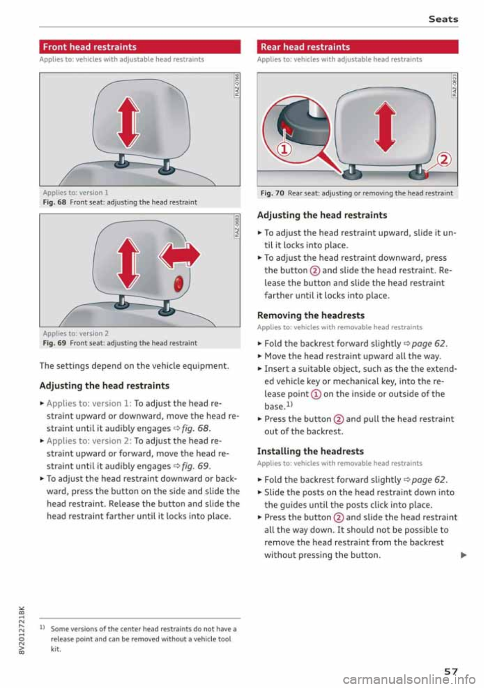 AUDI A3 SEDAN 2020 Workshop Manual 