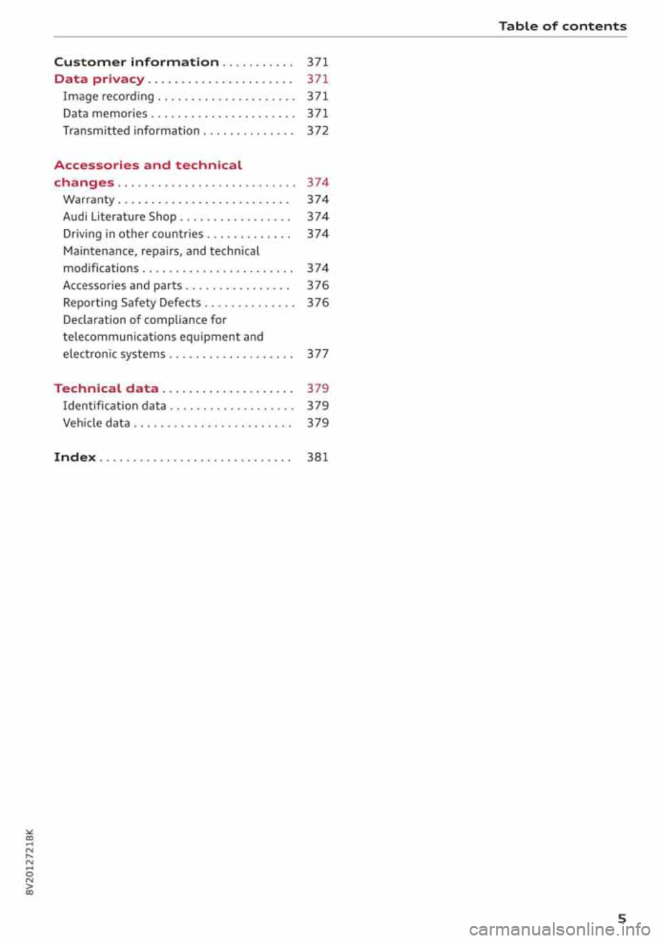 AUDI A3 SEDAN 2020 Owners Manual AUDI A3 SEDAN 2020 Owners Manual