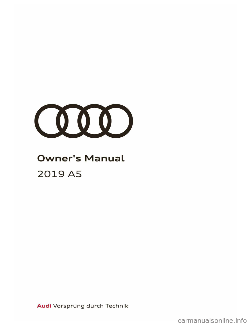 AUDI A5 2019  Owners Manual 