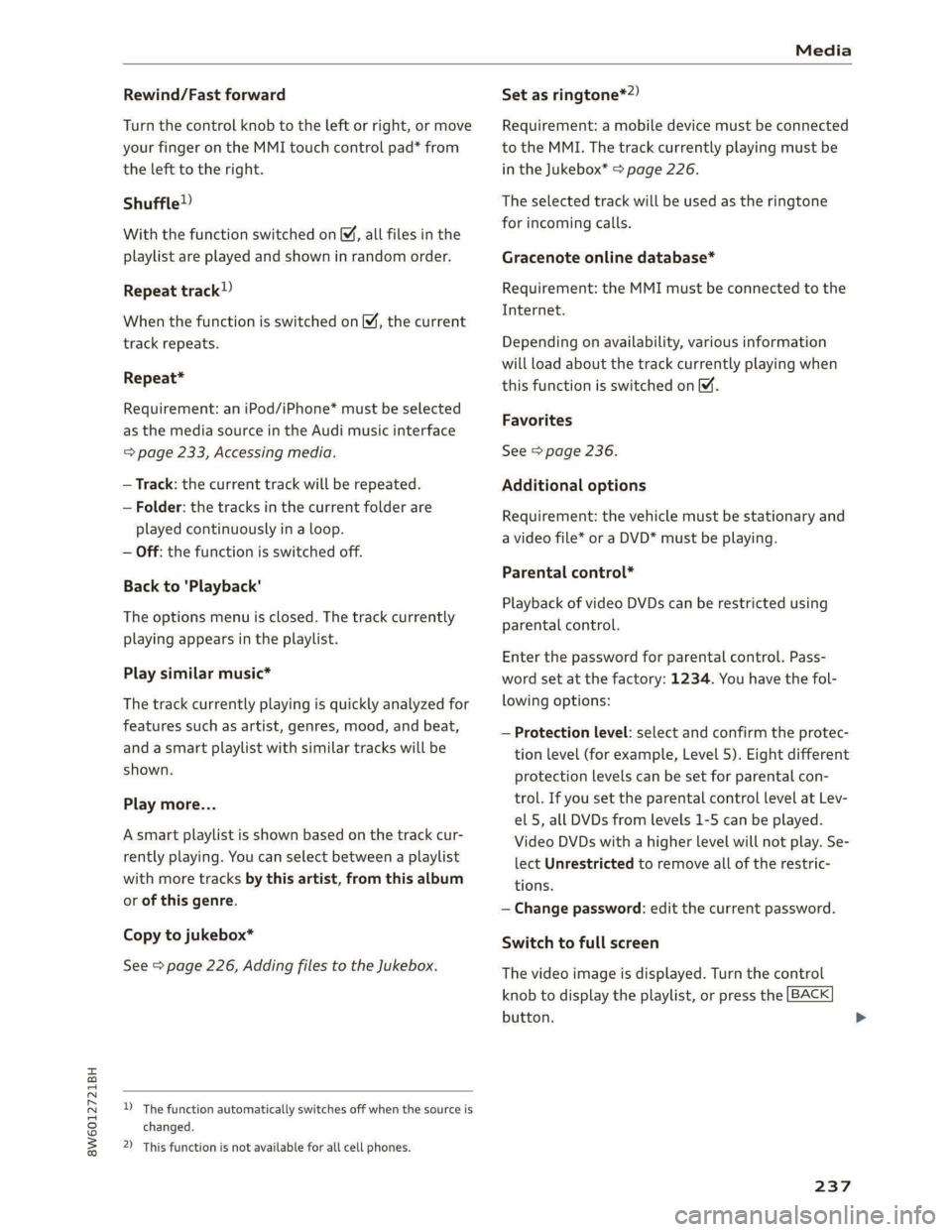 AUDI A5 COUPE 2019  Owners Manual 