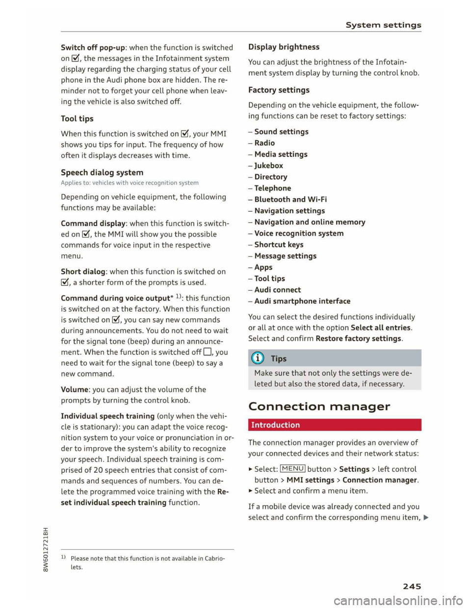 AUDI A5 COUPE 2019  Owners Manual 