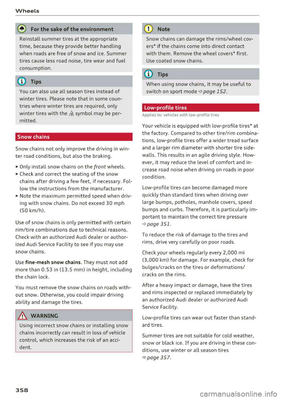AUDI A5 COUPE 2018 Owners Manual Wheels
@ For the sake of the environment
Reinstall su mmer tires at the appropriate
time, because they pro vide better handling
when roads are free of snow and ice. Summer tir AUDI A5 COUPE 2018 Owners Manual Wheels
@ For the sake of the environment
Reinstall su mmer tires at the appropriate
time, because they pro vide better handling
when roads are free of snow and ice. Summer tir