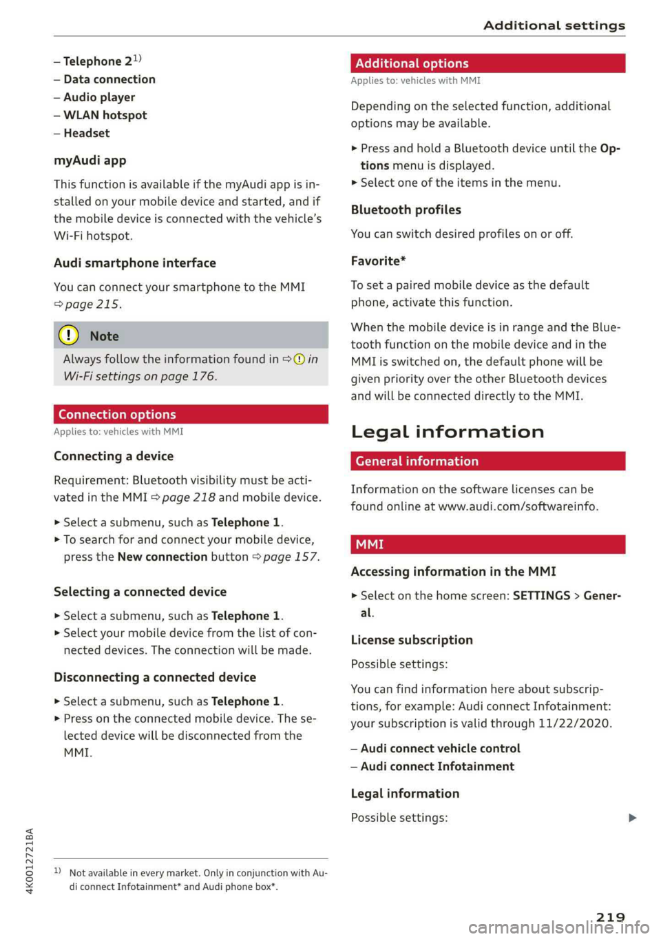 AUDI A6 2019 Owners Manual AUDI A6 2019 Owners Manual