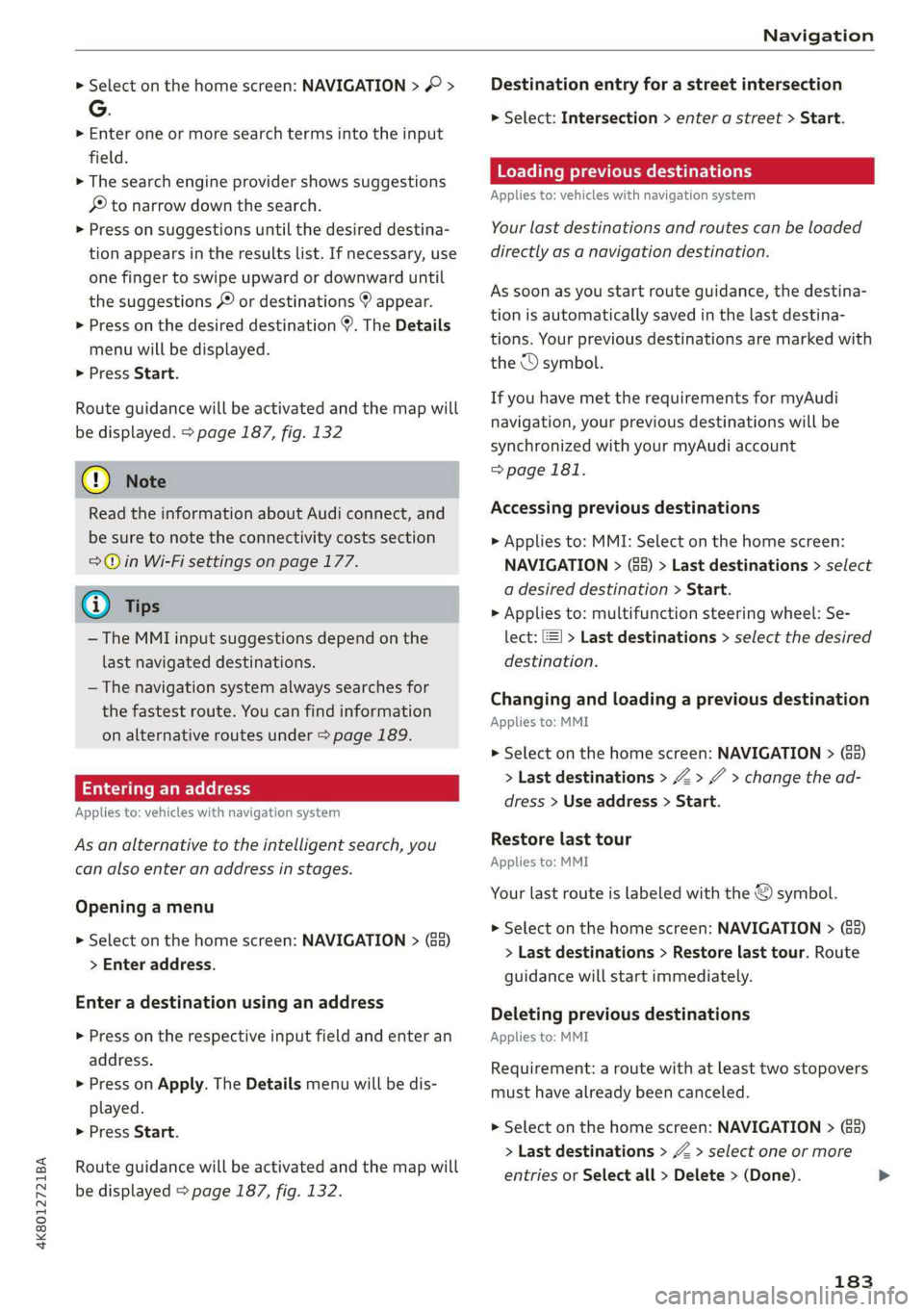 AUDI A7 2019  Owners Manual 