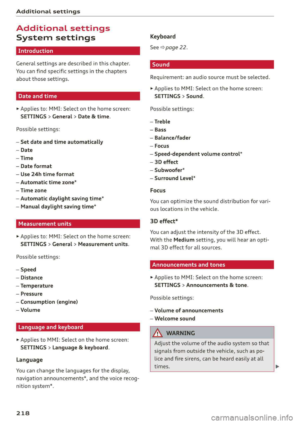 AUDI A7 2019  Owners Manual 