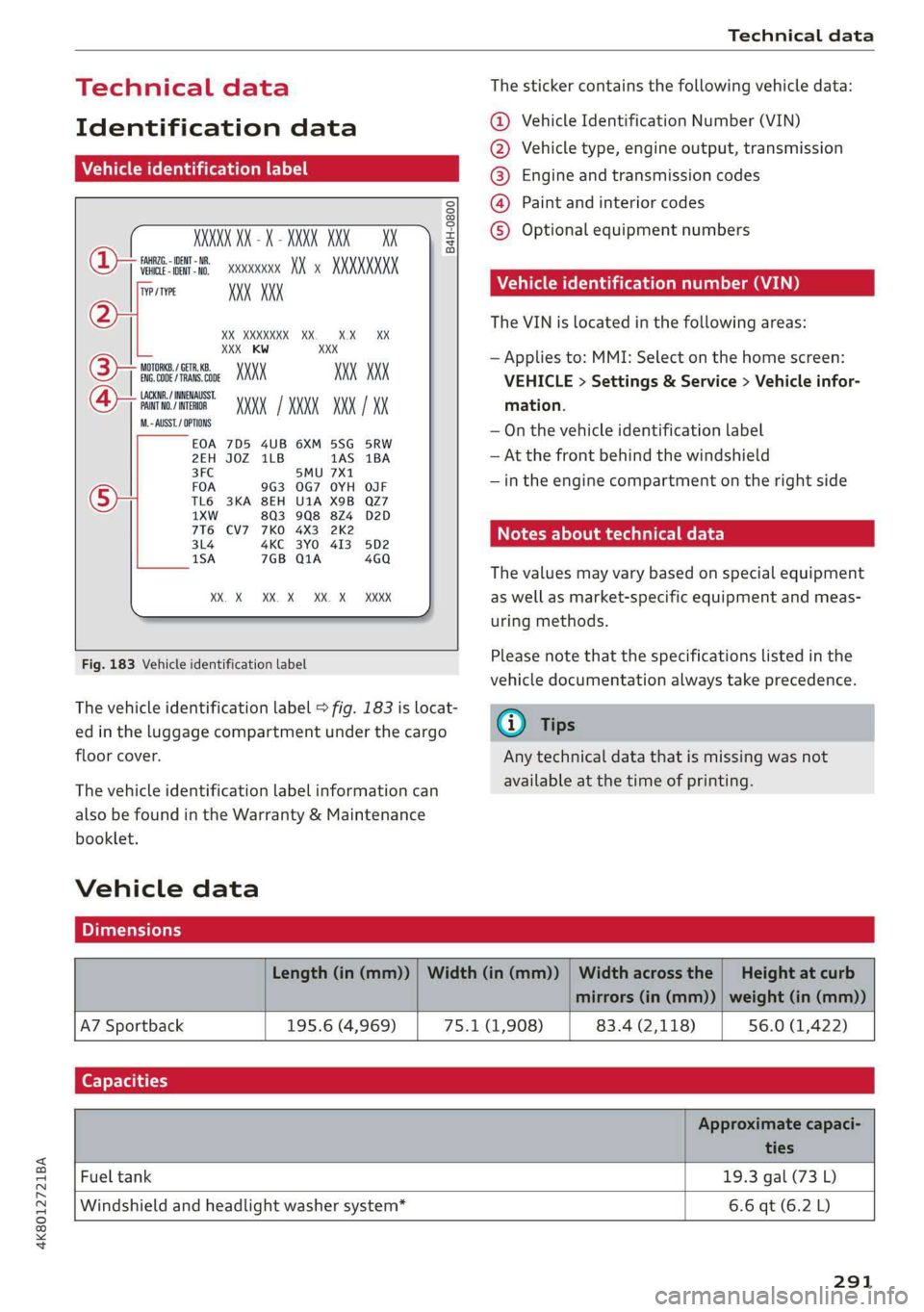 AUDI A7 2019 Owners Manual AUDI A7 2019 Owners Manual
