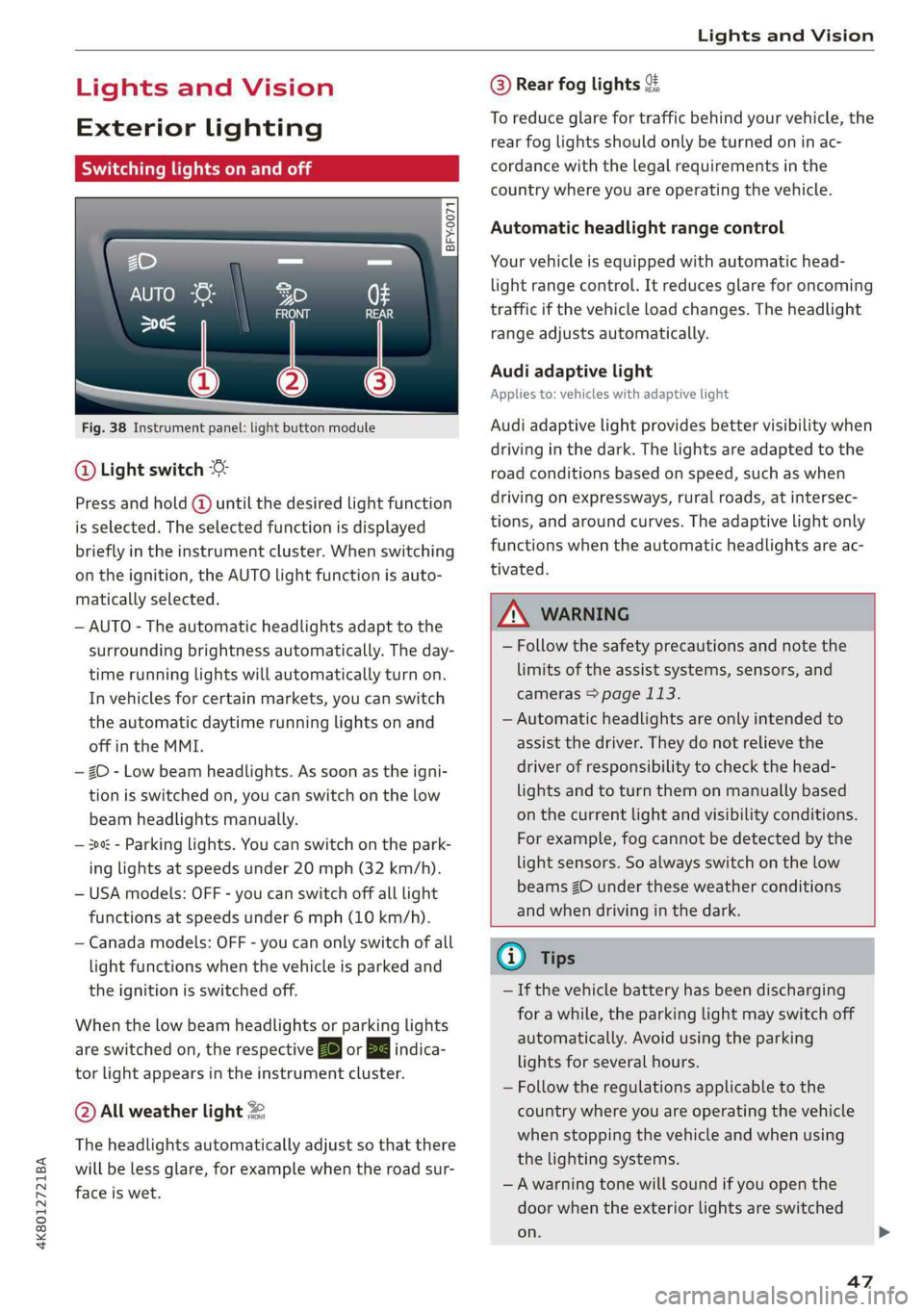 AUDI A7 2019 Service Manual 