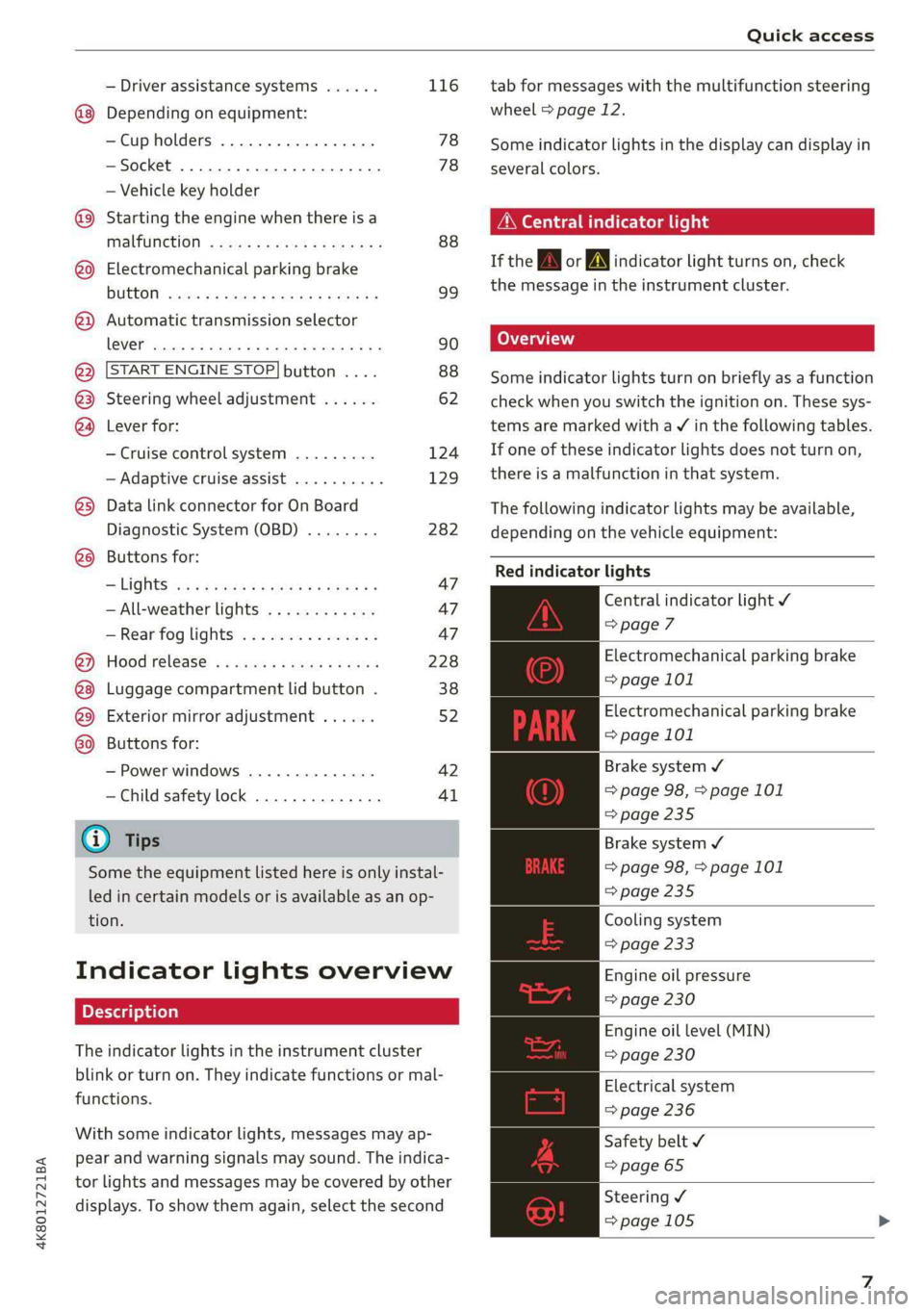 AUDI A7 2019  Owners Manual 