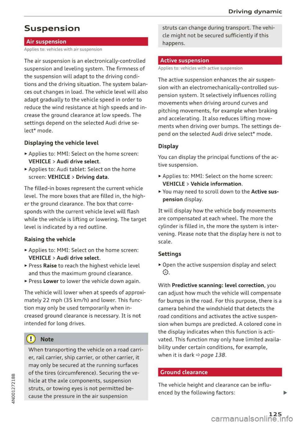 AUDI A8 2019  Owners Manual 