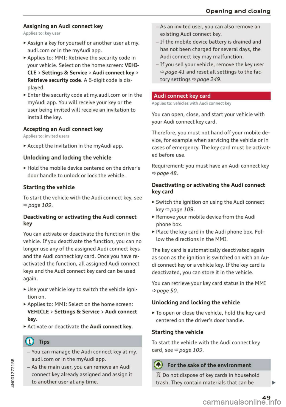 AUDI A8 2019 Workshop Manual 