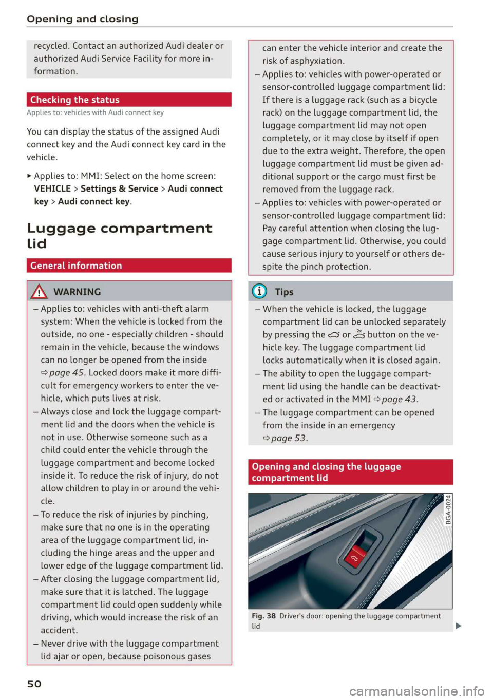 AUDI A8 2019 Workshop Manual 